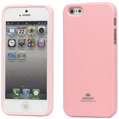 „Mercury“ Color kieto silikono (TPU) rožinis Apple iPhone SE (5, 5s) dėklas (dėkliukas) / Priedai.lt