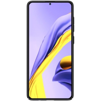Samsung Galaxy A71 (A715) Nillkin Frosted Shield juodas plastikinis dėklas, nugarėlė | Priedai.lt