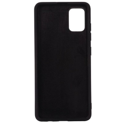 Samsung Galaxy A71 (A715F) Shell cieta silikona (TPU) melns apvalks | vacins.lv