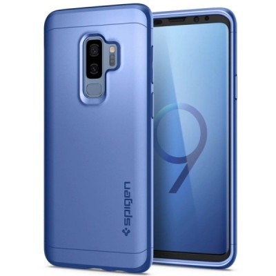 Samsung Galaxy S9+ (G965) Spigen Thin Fit 360 zils futrālis + ekrāna aizsargstikls | Vacins.lv