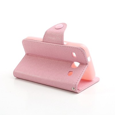 MLT atverčiamas Samsung Galaxy Core rožinis dėklas - piniginė / Priedai.lt