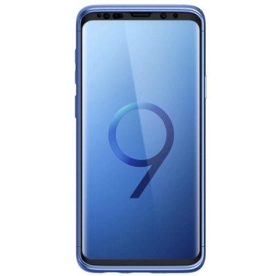 Samsung Galaxy S9+ (G965) Spigen Thin Fit 360 zils futrālis + ekrāna aizsargstikls | Vacins.lv