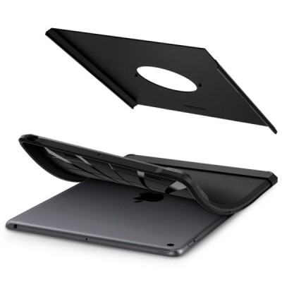 Apple iPad 10.2 (2019) Spigen Tough Armor pastiprinātas aizsardzības melns apvalks | Vacins.lv