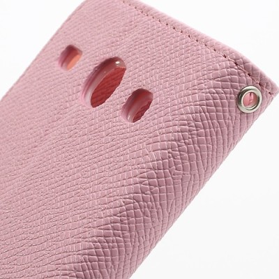 MLT atverčiamas Samsung Galaxy Core rožinis dėklas - piniginė / Priedai.lt