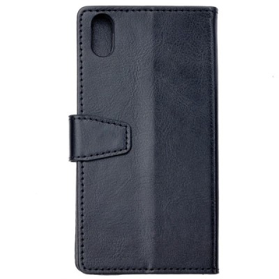 Samsung Galaxy XCover Pro (G715) atvēramais ādas melns maciņš, grāmata (maks) | Vacins.lv