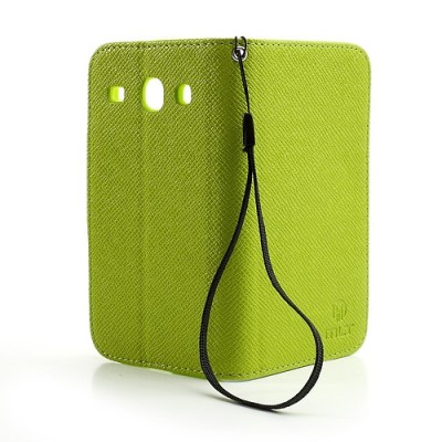 MLT atverčiamas Samsung Galaxy Core žalias dėklas - piniginė / Priedai.lt