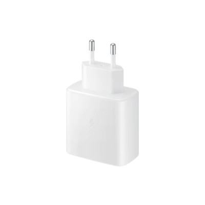 Oriģināls „Samsung“ Super Fast Charging 45W EP-TA845 tīkla lādētājs - balts ar USB Type-C vadu | Vacins.lv