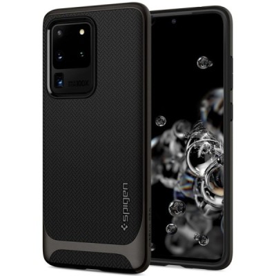 „Spigen“ Neo Hybrid Gunmetal sustiprintos apsaugos Samsung Galaxy S20 Ultra (G988) juodas dėklas | Priedai.lt