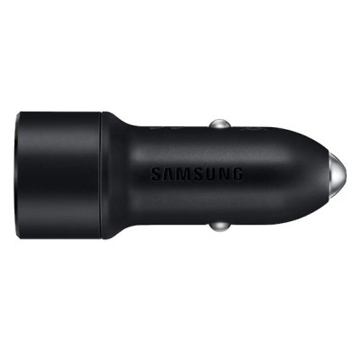 Origināls Samsung Dual Fast Charge EP-L1100 melns autolādētājs | Vacins.lv