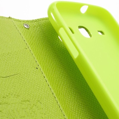 MLT atverčiamas Samsung Galaxy Core žalias dėklas - piniginė / Priedai.lt