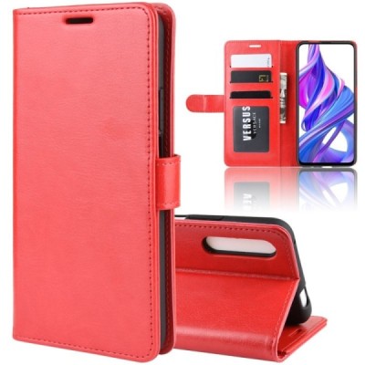 Huawei P Smart Pro 2019 atvēramais ādas sarkans maciņš, grāmata (maks) | Vacins.lv