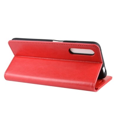 Huawei P Smart Pro 2019 atvēramais ādas sarkans maciņš, grāmata (maks) | Vacins.lv