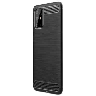 Samsung Galaxy S20+ (G986) Carbon cieta silikona (TPU) melns apvalks | vacins.lv