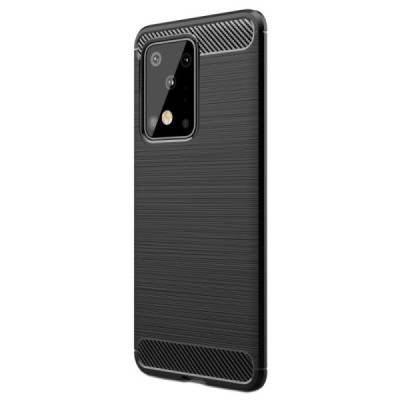 Samsung Galaxy S20 Ultra (G988) Carbon kieto silikono TPU juodas dėklas - nugarėlė | Priedai.lt