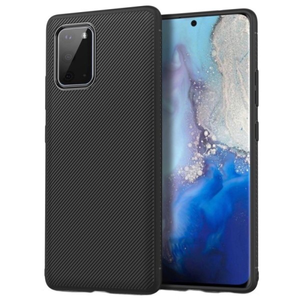 „Jazz“ cieta silikona (TPU) apvalks - melns (Galaxy S20)