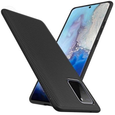 Samsung Galaxy S20 (G980) cieta silikona (TPU) melns apvalks | vacins.lv