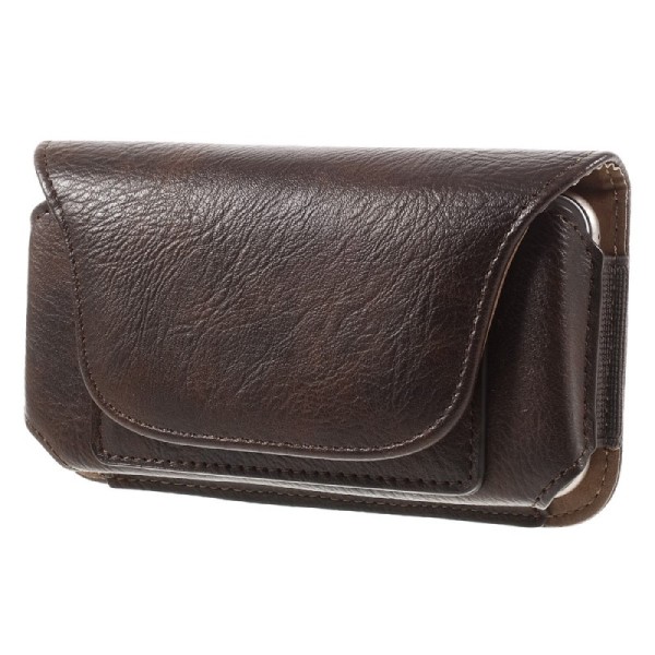 Universalus dėklas prie diržo, horizontalus - rudas (XL+ dydis)