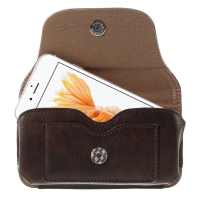 Apple iPhone 6 Plus Universalus dėklas prie diržo, horizontalus, rudas (XL+ dydis) | Priedai.lt