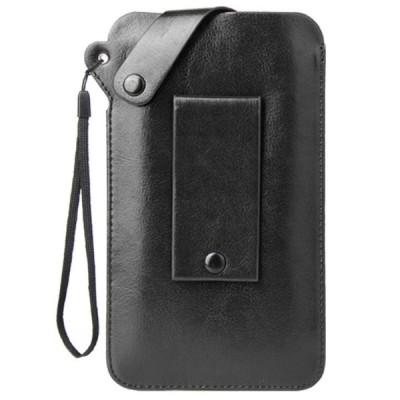 MQ universali juoda odinė įmautė - dėklas (XL dydis) | Priedai.lt