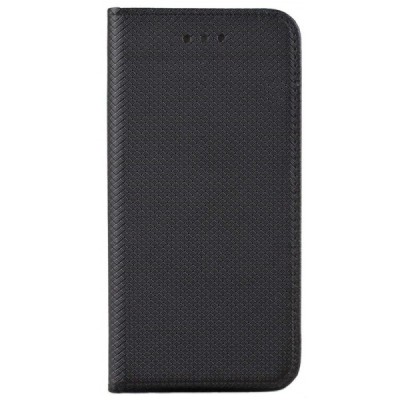 Huawei P Smart Pro (2019) Shell juodas odinis atverčiamas dėklas - knygutė | Priedai.lt