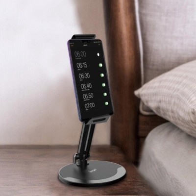 Ipega universalus juodas telefono ir planšetės laikiklis, stovas / Priedai.LT