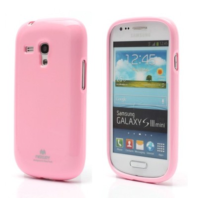 Mercury rožinis Samsung Galaxy S3 mini i8190 TPU kieto silikono dėklas (nugarėlė) / Priedai.lt
