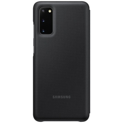 Samsung Galaxy S20 (G980) oficiāls Smart Led View Cover atvērams melns maciņš (maks) | Vacins.lv