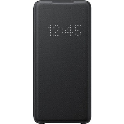Samsung Galaxy S20+ Plus (G986) oficiāls Smart Led View Cover atvērams melns maciņš (maks) | Vacins.lv