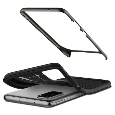 „Spigen“ Neo Hybrid Gunmetal sustiprintos apsaugos Samsung Galaxy S20 (G980) juodas dėklas | Priedai.lt