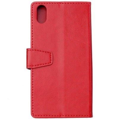 Samsung Galaxy XCover Pro (G715) atvēramais ādas sarkans maciņš, grāmata (maks) | Vacins.lv