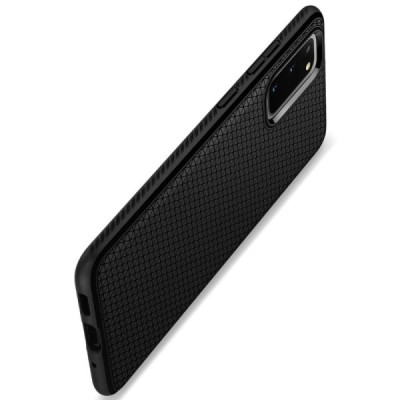 Samsung Galaxy S20 (G980) Spigen Liquid Air melns cieta silikona apvalks | vacins.lv