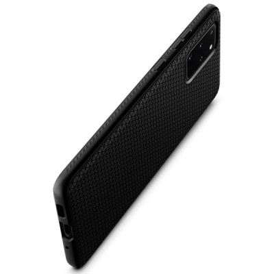 Samsung Galaxy S20+ Plus (G986) Spigen Liquid Air melns cieta silikona apvalks | vacins.lv