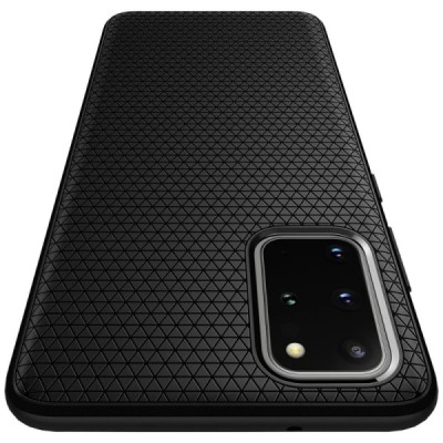 Samsung Galaxy S20+ Plus (G986) Spigen Liquid Air melns cieta silikona apvalks | vacins.lv