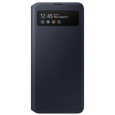 Samsung Galaxy A51 (A515) originalus S View Wallet Cover atverčiamas juodas dėklas - knygutė | Priedai.lt