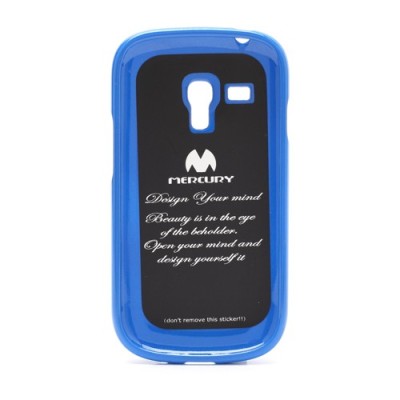 Mercury mėlynas Samsung Galaxy S3 mini i8190 TPU kieto silikono dėklas (nugarėlė) / Priedai.lt