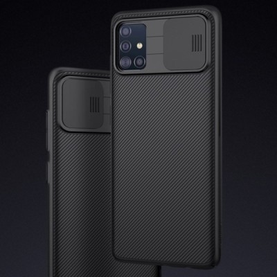 Samsung Galaxy A51 (A515) Nillkin CamShield juodas dėklas, nugarėlė su kameros apsauga | Priedai.lt