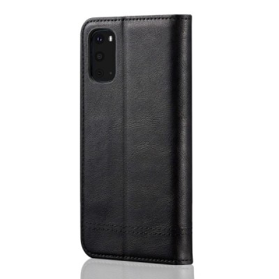 Samsung Galaxy S20 (G980) Deluxe ādas atvēramais melns maciņš (maks) | Vacins.lv