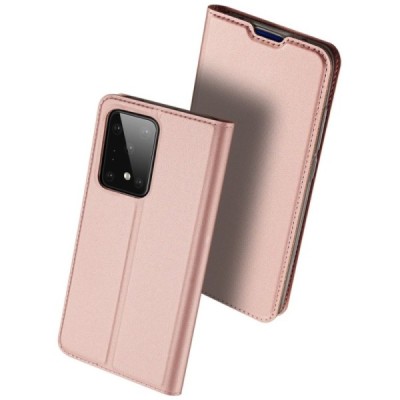 Samsung Galaxy S20 Ultra (G988) Dux Ducis Skin serijos rožinis odinis atverčiamas dėklas - knygutė | Priedai.lt