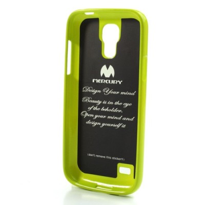 Mercury žalias (salotinis) Samsung Galaxy S4 mini TPU kieto silikono dėklas (nugarėlė) / Priedai.lt