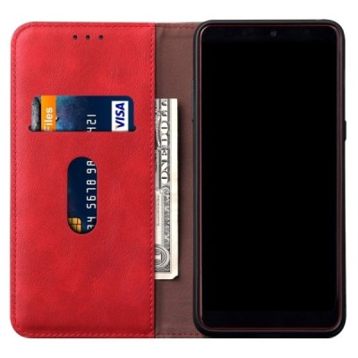 Samsung Galaxy S20+ Plus (G985) Deluxe ādas atvēramais sarkans maciņš (maks) | Vacins.lv