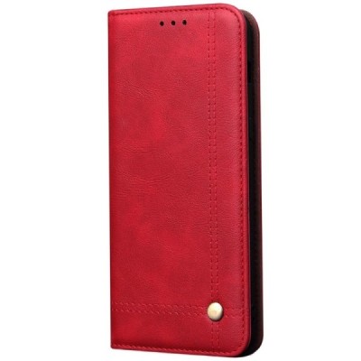 Samsung Galaxy S20 (G980) Deluxe ādas atvēramais sarkans maciņš (maks) | Vacins.lv