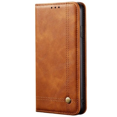 Samsung Galaxy S20 (G980) Deluxe ādas atvēramais gaiši brūns maciņš (maks) | Vacins.lv