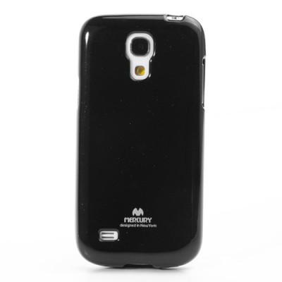 Mercury juodas Samsung Galaxy S4 mini TPU kieto silikono dėklas (nugarėlė) / Priedai.lt