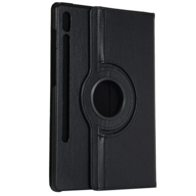 Samsung Galaxy Tab S6 10.5 (T865, T860) atverčiamas, sukamas 360 laipsnių, juodas odinis dėklas - stovas | Priedai.lt