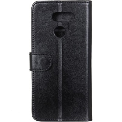 LG K40S (LM-X430) atverčiamas juodas odinis dėklas, knygutė - piniginė | Priedai.lt