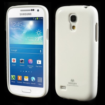 Mercury baltas Samsung Galaxy S4 mini TPU kieto silikono dėklas (nugarėlė) / Priedai.lt