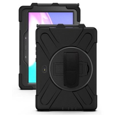 Samsung Galaxy Tab Active Pro (T540, T636B) sustiprintos apsaugos dėklas - juodas - nugarėlė | Priedai.lt