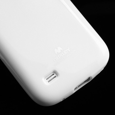 Mercury baltas Samsung Galaxy S4 mini TPU kieto silikono dėklas (nugarėlė) / Priedai.lt