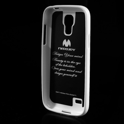 Mercury baltas Samsung Galaxy S4 mini TPU kieto silikono dėklas (nugarėlė) / Priedai.lt