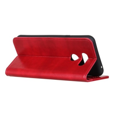 LG K40S (LM-X430) atvēramais ādas sarkans maciņš, grāmata (maks) | Vacins.lv